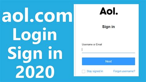Aol Mail Login 2020 Beginner Tutorial Youtube