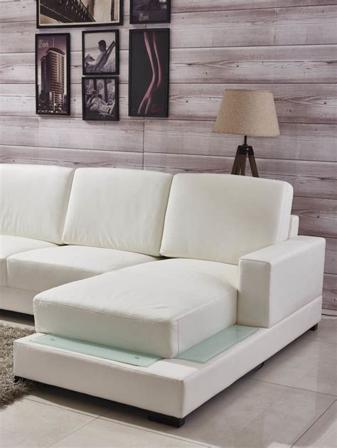 Luxury European Style Living Room Genuine Leather L Shape Sofa Set