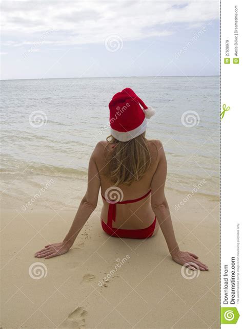 Santa Claus Woman Stock Image Image Of Pretty Ocean