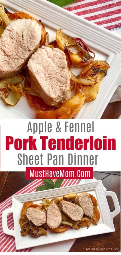 Pour half of the marinade over the potatoes, tomatoes, and carrots and toss well. Apple and Fennel pork tenderloin recipe. Easy sheet pan ...