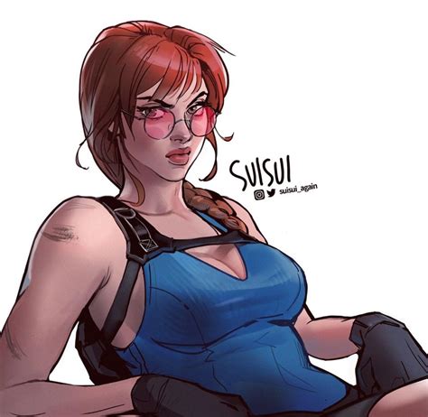 Lara Croft And Ash Rainbow Six Siege And 1 More Drawn By Suisui Again
