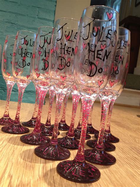 Hen Do Glasses Arty Ts Hen Party Decorations Hen Party Favours