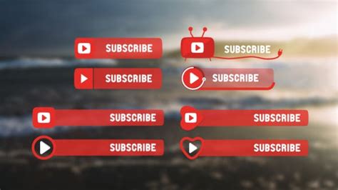 Youtube Subscribe Buttons Pack After Effects Ae Templates