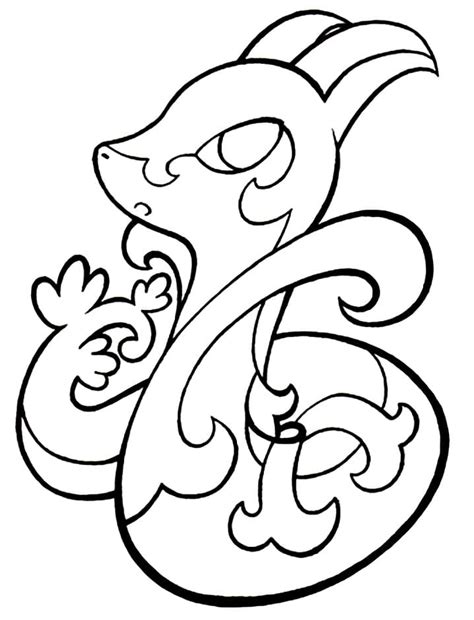 Coloring Pages Pokemon Snivy Comics