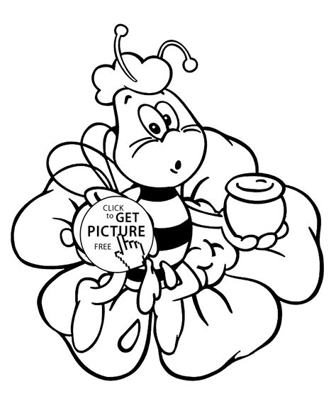 Honey Bee Colouring Pages Clipart Best