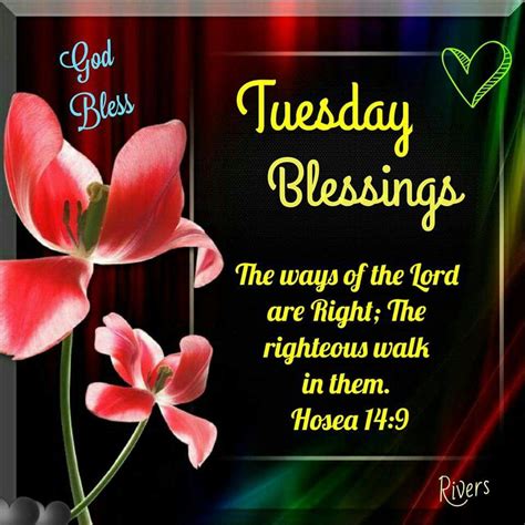 Tuesday Blessings Images And Quotes Printable Template Calendar