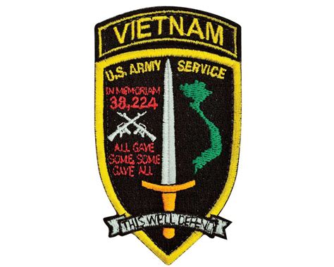 Army Vietnam Service Patch Hook And Loop
