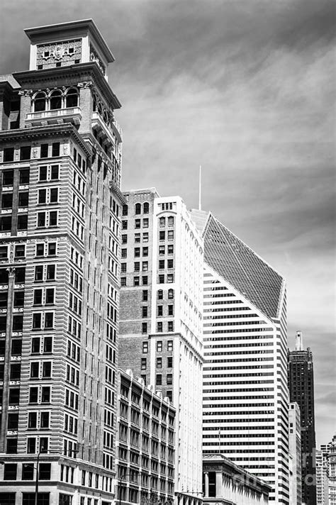 Chicago Buildings Black And White Photo Photograph By Paul Velgos