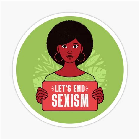 Intersectional Feminist Art Lets End Sexism Sticker By Avantgirl Redbubble