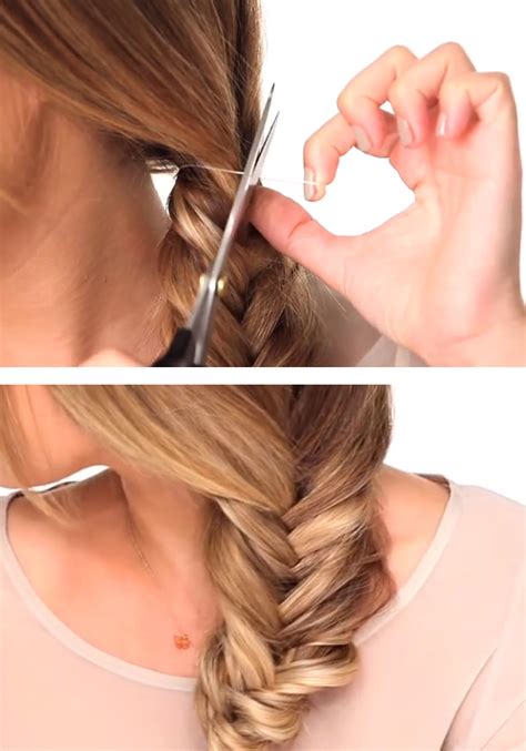 Professional outfit suits best with this hairstyle along with a light make up. How To Do A Fishtail Braid - Your Beauty 411
