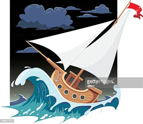 Deux voiliers, voiliers ou yachts de course en mer. 60 Meilleurs Bateau Tempete illustrations, cliparts ...