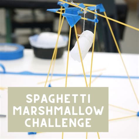 Spaghetti Tower Marshmallow Challenge Tinkerlab In 2020 Marshmallow