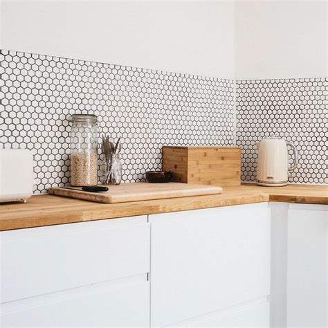 Hexagon tile floor in kitchen. Pin on Kitchen
