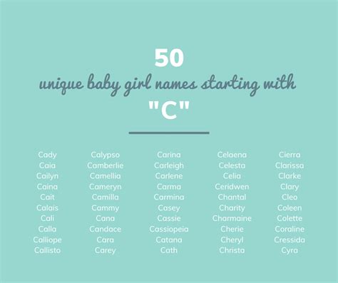 50 Unique Baby Girl Names Starting With C Annie Baby Monitor