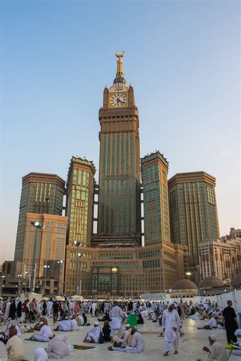 Abraj Al Bait Royal Clock Tower Makkah In Mecca Saudi Arabia Stock