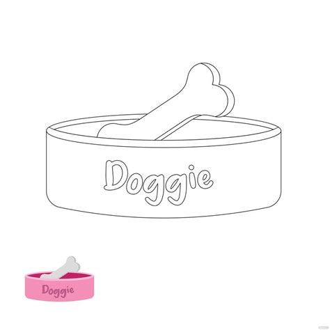 Dog Food Coloring Page In Eps Pdf  Download