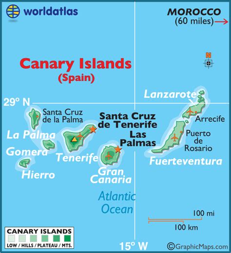 A Map Of The Canary Islands
