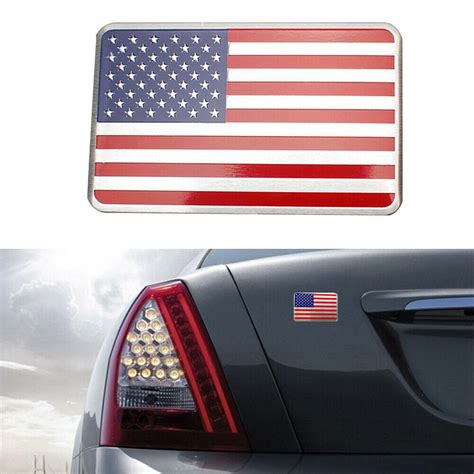 3d Us American Flag Car Metal Sticker Decal Badge Emblem Adhesive
