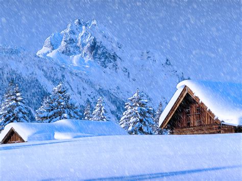 Cabins In The Snow Wallpaper Wallpapersafari