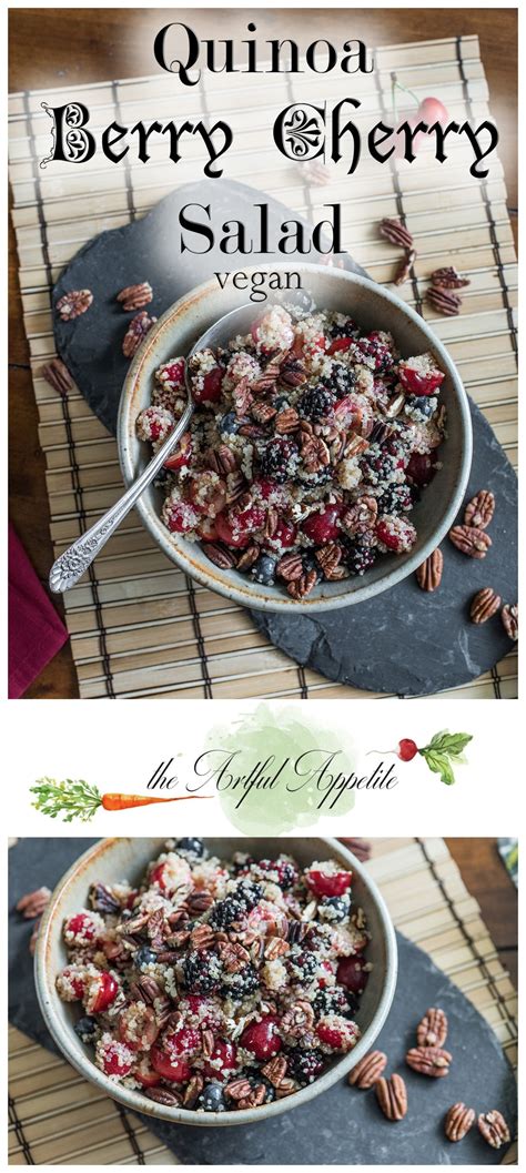 Quinoa Berry Cherry Salad Vegan And Gluten Free The Artful Appetite