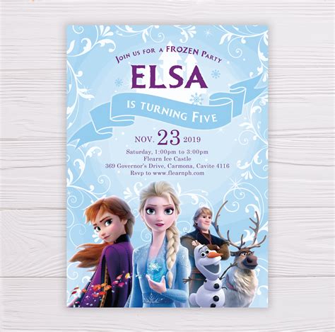 Editable Frozen Elsa Anna Birthday Invitation Instant Download Bobotemp