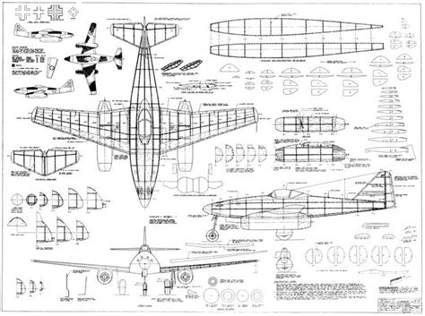 Me 262 A Plans Aerofred Download Free Model Airplane Plans