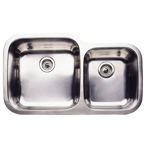 Rounded single bowl, but the lack of grid for the unusual size discouraged me.they make a rectangular one in the same materials that has a grid and center drain but i don't know how i like that shape (i really liked. Blanco Supreme Undermount Stainless Steel 35 in. 1-3/4 ...