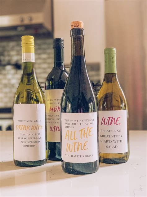 Diy T Idea Funny Wine Labels For Moms Free Download Funny Wine Labels Diy Wine Bottle