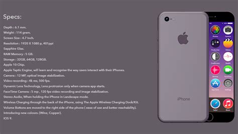The iphone has created and sustained a mass following that every year people anticipate new release or updates from this line of product. Apple iPhone 7: Concept and specifications