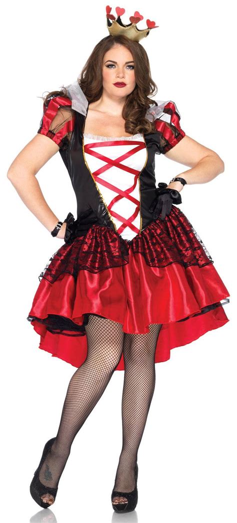 Royal Red Queen Of Hearts Plus Size Costume Queen Of Hearts Costumes Mr Costumes Fantasia