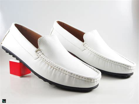 Plain White Loafer For Mens 4605 Leather Collections On