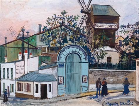 Maurice Utrillo Moulin De La Galette Carrefour Rue Lepic Et Rue