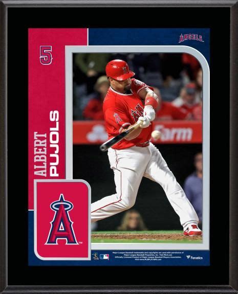 Albert Pujols Los Angeles Angels 105 X 13 Sublimated Player Plaque