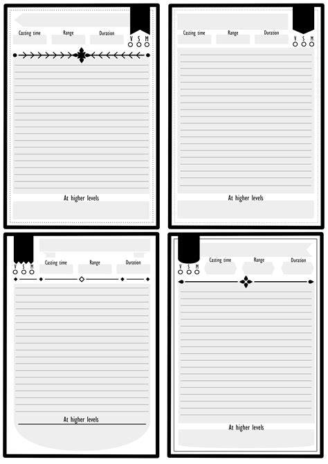 Dandd Spell Card Templates 5 Templates Example Templates Example