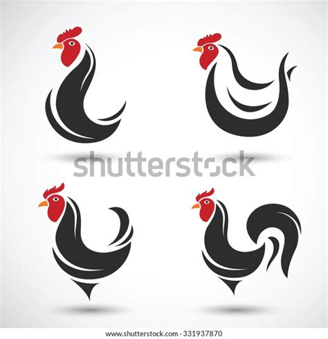 Hen Cock Hand Drawn Sketch On Stock Vector Royalty Free 331937870