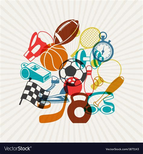Background With Sport Icons Royalty Free Vector Image