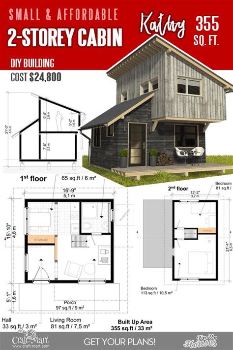 13 Best Small Cabin Plans With Cost To Build Small Cabin Plans Tiny