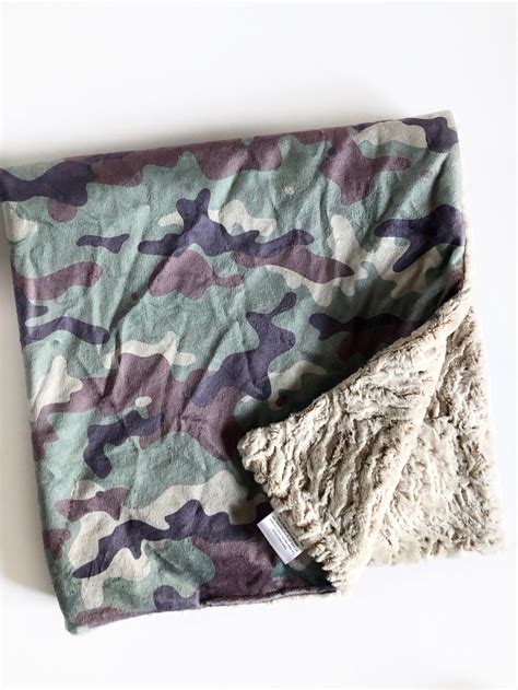 Camo Blanket Camouflage Baby Minky Baby Blanket Woodland Etsy
