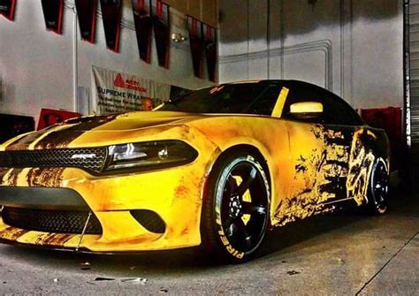 Just A Car Guy Pretty Cool Vinyl Wrap On This Hellcat Charger