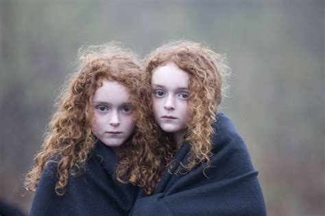 Red Headed Twins Wrapped In Blanket Photograph Redheads Children