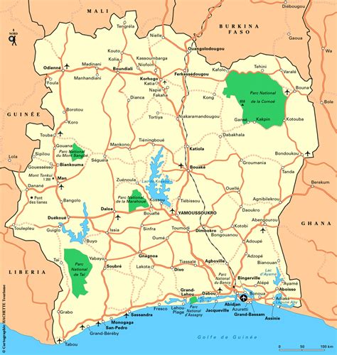 Carte Côte Divoire Plan Côte Divoire