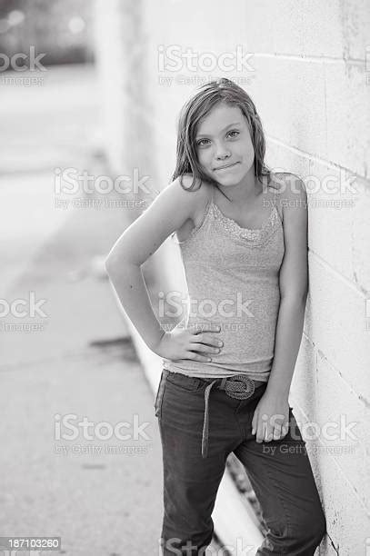 Tween Girl Posing For Portrait Stock Photo Download Image Now Black