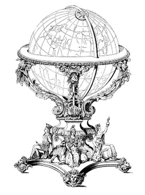 ornate globe steampunk  graphics fairy
