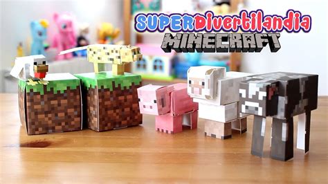 Minecraft Paper Craft Animales Del Juego Animal Mobs Youtube