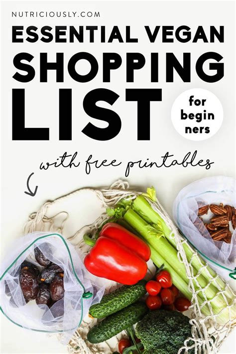 Ultimate Vegan Grocery List For Beginners Printable Pdf Vegan