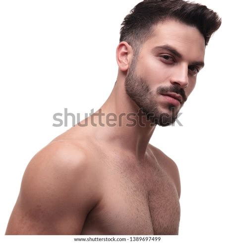 Side View Undressed Man Beard Looking Stock Photo 1389697499 Shutterstock