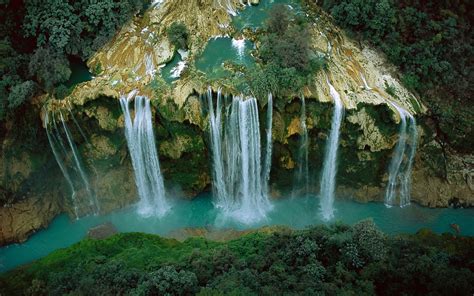 Aerial Photo Of Waterfalls Hd Wallpaper Wallpaper Flare
