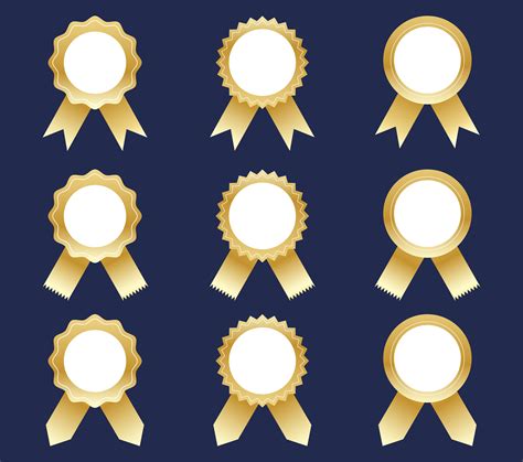 Collection of golden award ribbons 681548 Vector Art at Vecteezy
