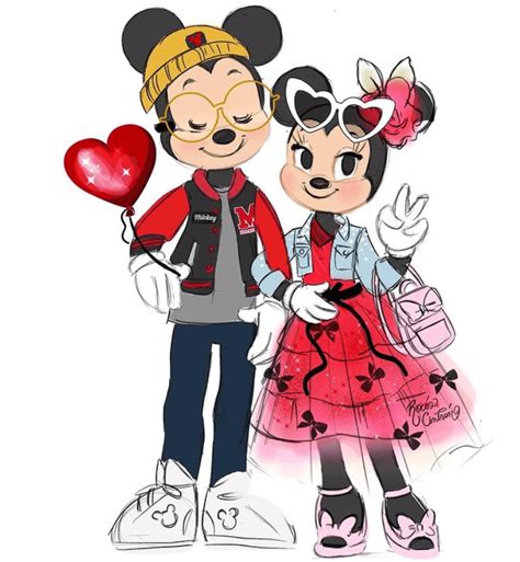 Disney Designer Mickey And Minnie Mouse Sweetheart Set