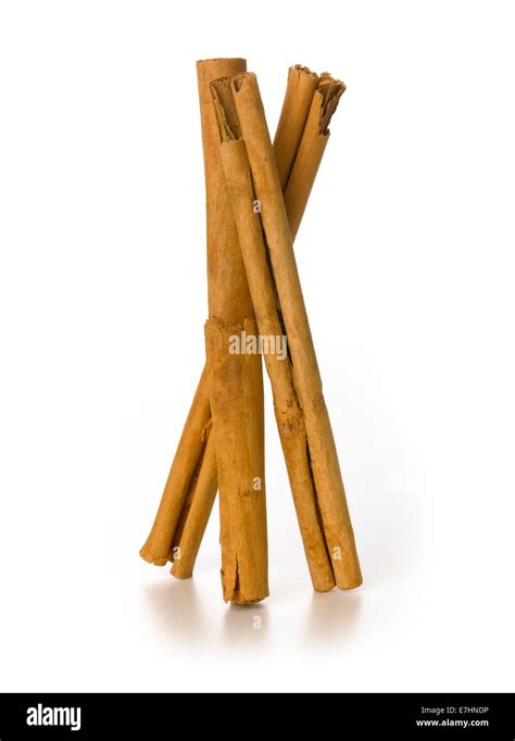 Cinnamon Sticks On White Stock Photo Alamy